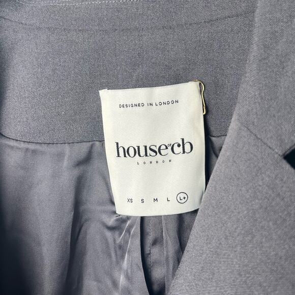 House of CB Aline Dark Grey Oversized Classic Collar Notched Lapel Blazer XL - Picture 9 of 10